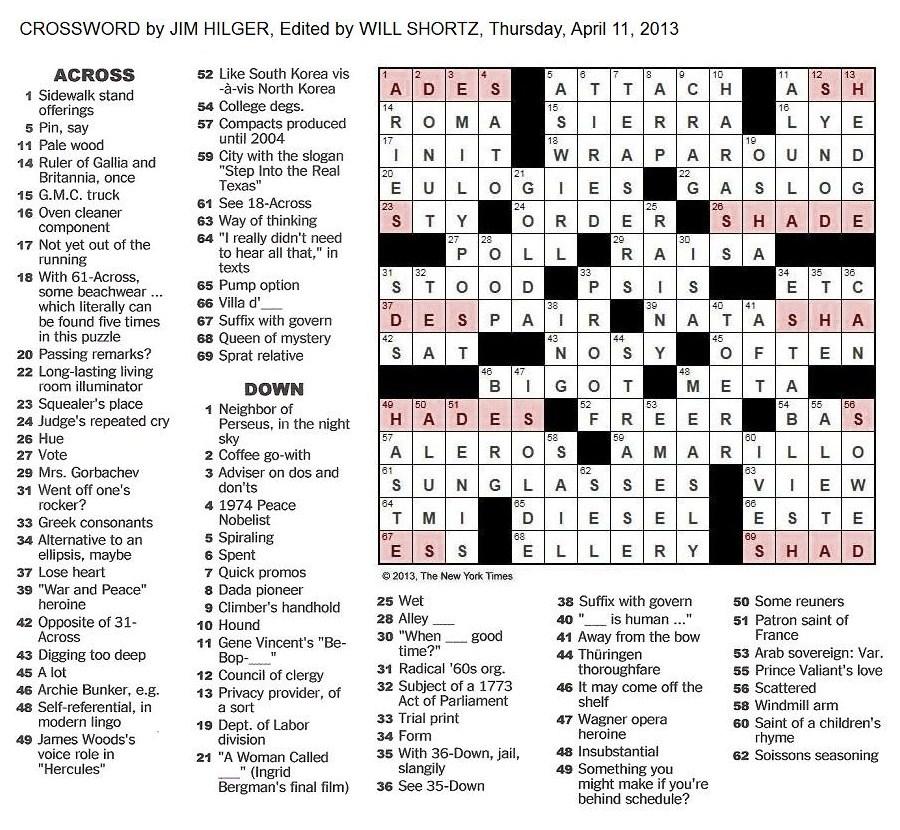 Internet hookup letters crossword